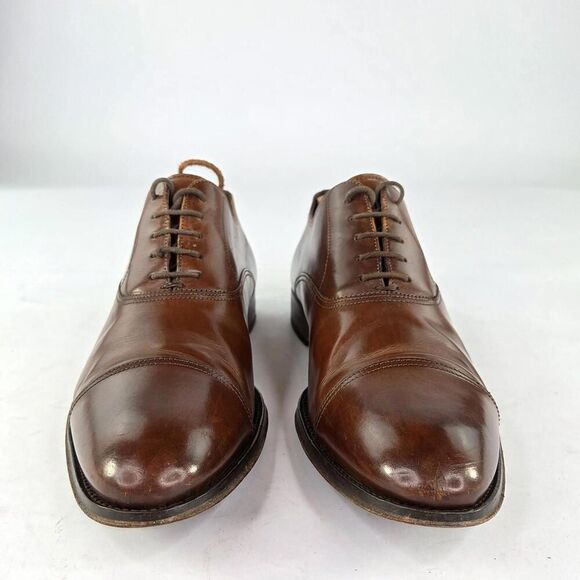 TO BOOT NEW YORK Adam Derrick Aidian Oxfords US 9 Brown Cap Toe Dress Shoes - Picture 2 of 12